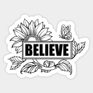 Believe Art Sticker